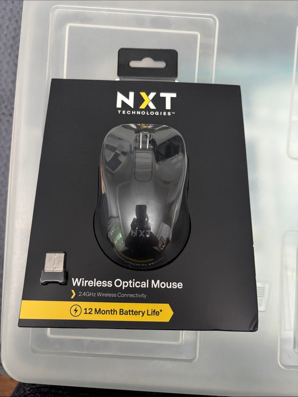 Black Wireless Optical Mouse - 12 Month Battery Life